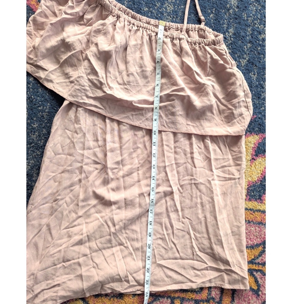 ONeill Womens One Shoulder Ruffle Top Dusty Pink Boho‎ Beachy Small - Picture 4 of 5